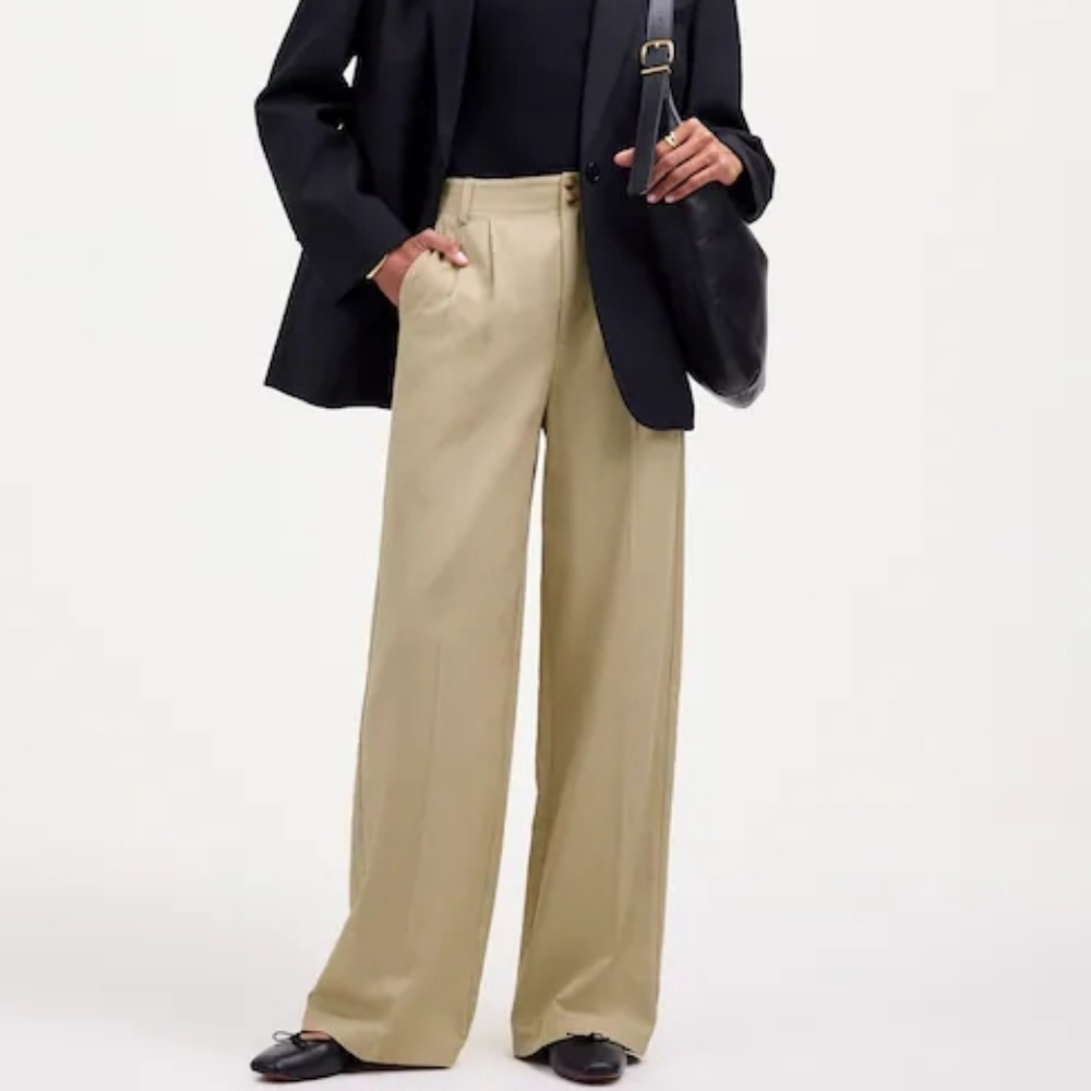 Madewell The Tall Harlow Wide-Leg Pant in Drapey Twill 12 Tall